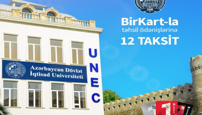 UNEC-də təhsil haqqını 'BirKart'la hissə-hissə ödəmək mümkün olub