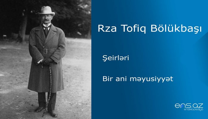 Rza Tofiq Bölükbaşı - Bir ani məyusiyyət