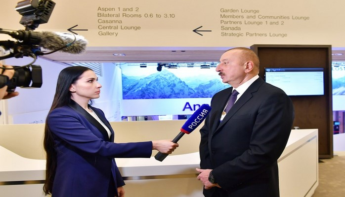 Azərbaycan Prezidenti İlham Əliyevin Davosda “Rossiya 1” televiziya kanalına müsahibəsi