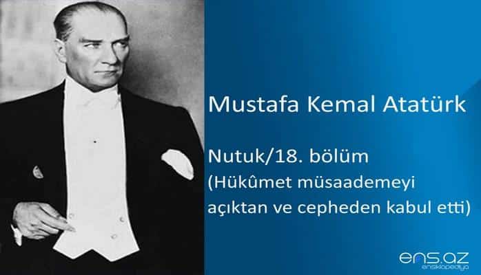 Mustafa Kemal Atatürk - Nutuk/18. bölüm