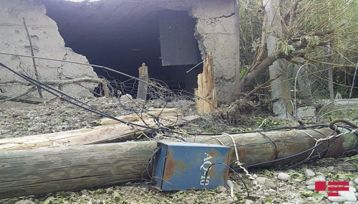 Армянский снаряд разорвался во дворе жилого дома в Тертере