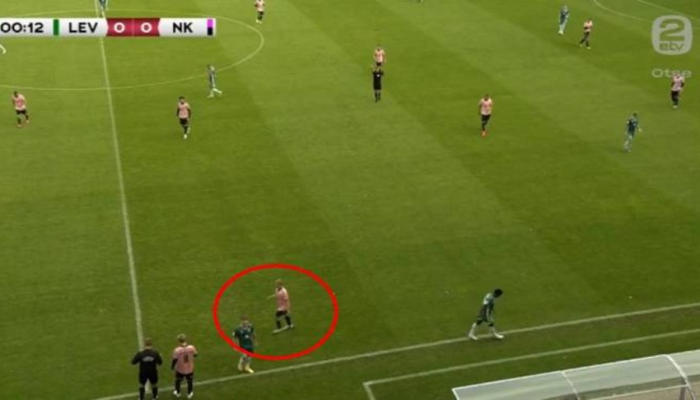 Estoniyada futbolçu 13-cü saniyədə əvəzləndi