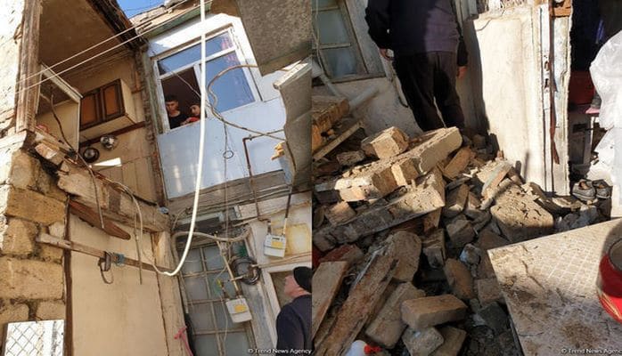Еще в одном доме в Баку произошло обрушение