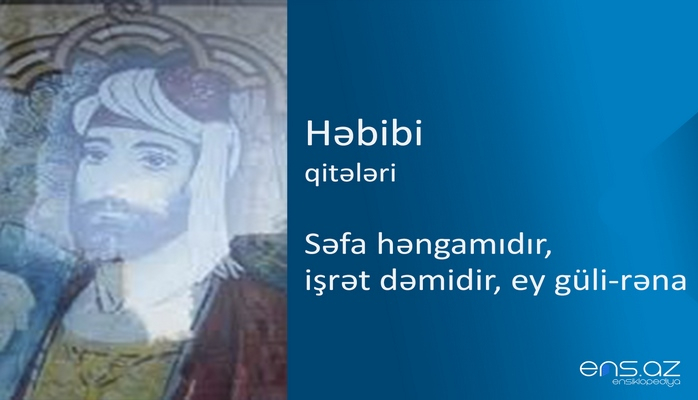 Həbibi - Səfa həngamıdır, işrət dəmidir, ey güli-rəna