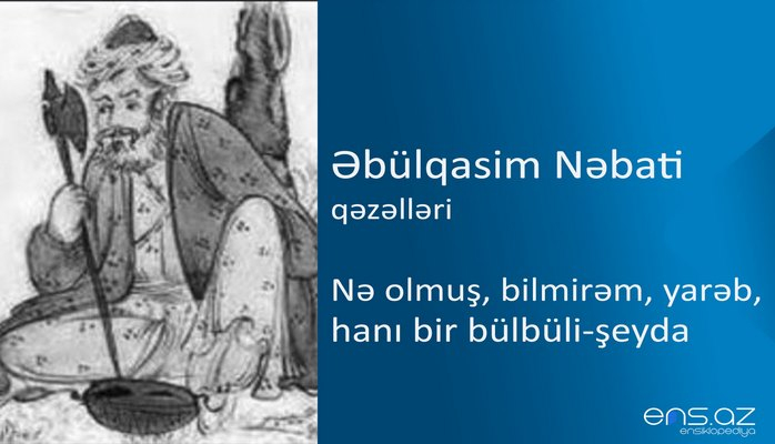 Əbülqasim Nəbati - Nə olmuş, bilmirəm, yarəb, hanı bir bülbüli-şeyda