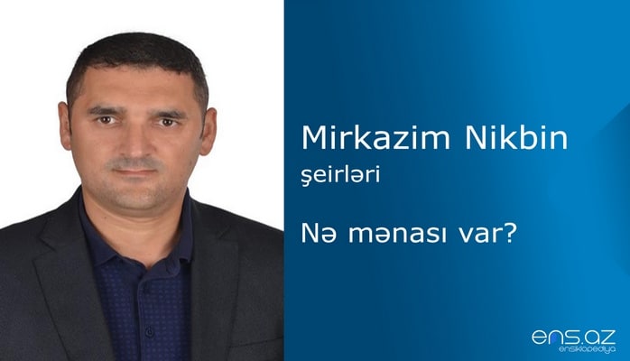 Mirkazim Nikbin - Nə mənası var?