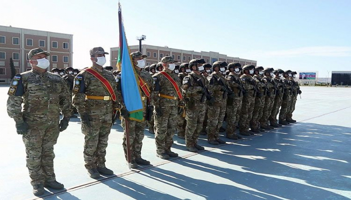 Парадный расчет Азербайджанской Армии отправился в Москву