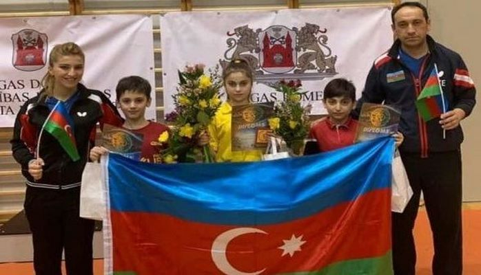 11 yaşlı idmançılarımız Latviyada üç medal qazandı
