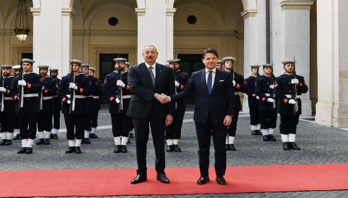 Состоялась встреча Президента Ильхама Алиева с председателем Совета министров Италии Джузеппе Конте