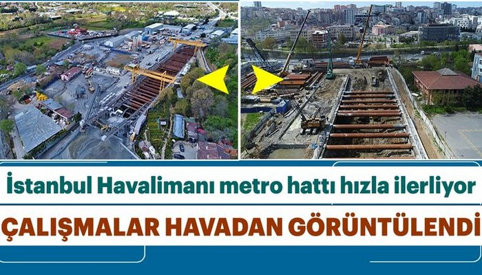 (Düzeltme) İstanbul Havalimanı metro hattı hızla ilerliyor