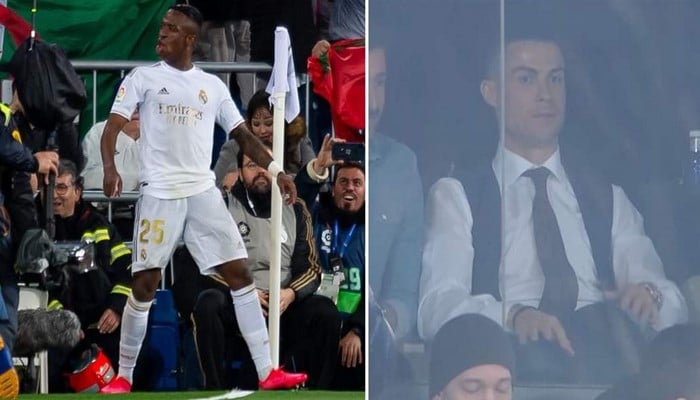 Vinisiusun qoluna Ronaldonun reaksiyası