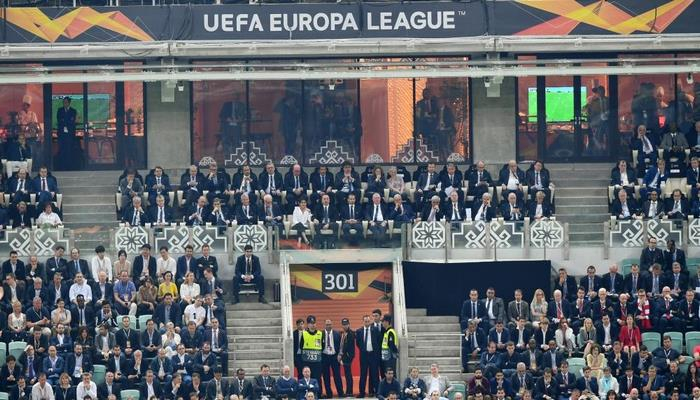 Prezident və xanımı UEFA Avropa Liqasının final oyununa baxıblar