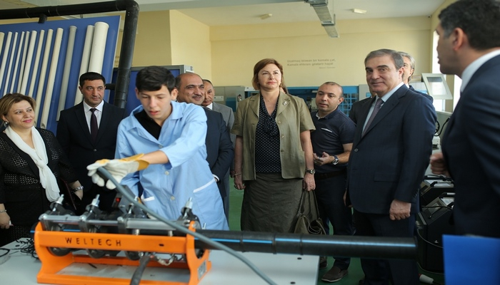 Gəncə Peşə Təhsili və Təlim Məktəbində yeni təlim emalatxanasının açılışı olub