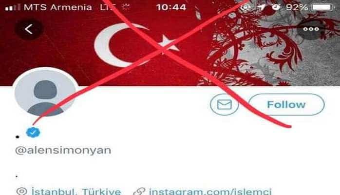 Türkiyəli xakerlər erməni vitse-spikerin səhifəsini dağıtdı