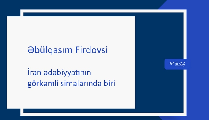 Əbülqasım Firdovsi