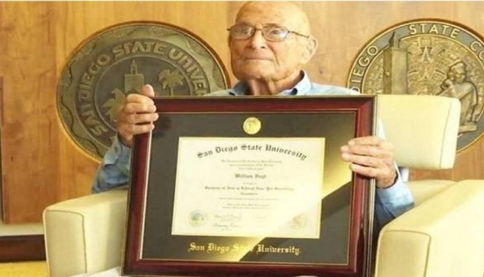 105 yaşlı kişi hərbçi diplomunu 83 ildən sonra aldı