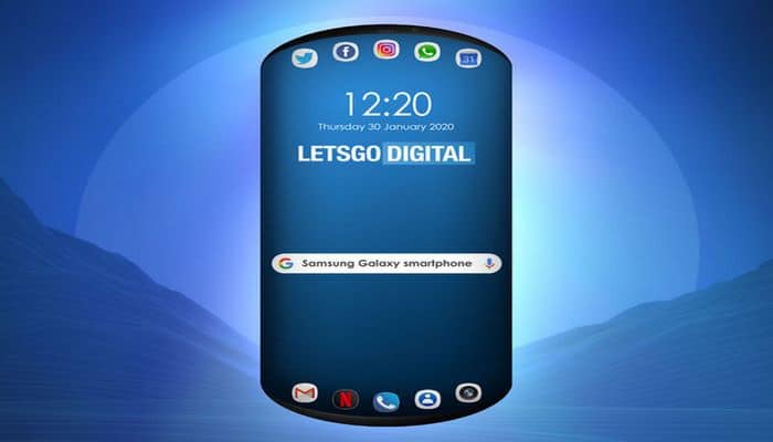 Samsung запатентовала смартфон с округленным экраном