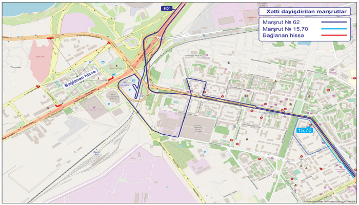 В Баку меняется движение ряда автобусных маршрутов