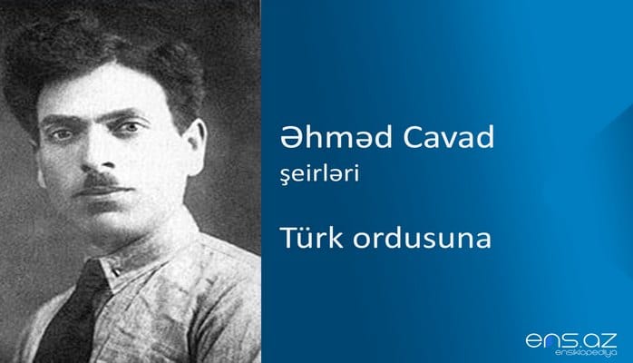 Əhməd Cavad - Türk ordusuna
