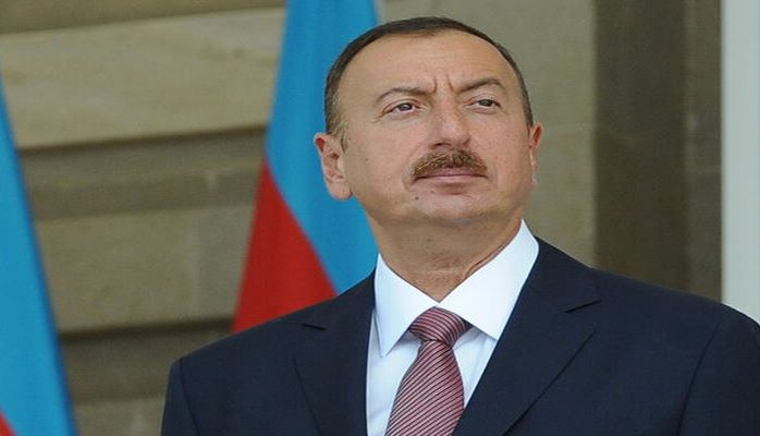 Ильхам Алиев на открытии в Пиршаги