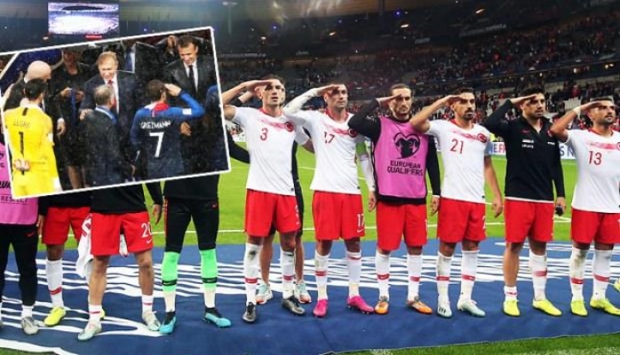 Fransız futbolçu hərbi salam verə bilər, türklər yox?!