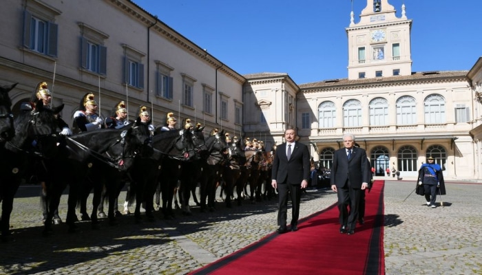 В Риме состоялась официальная церемония проводов Президента Ильхама Алиева