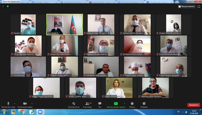 Qaradağ rayonunda səhiyyə işçilərini 17 iyun – Tibb İşçilərinin Peşə Bayramı Günü münasibəti ilə video konfransda təbrik edilmişdir