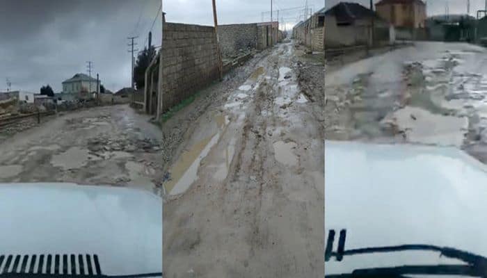 Жители поселка Бина жалуются на разбитые дороги