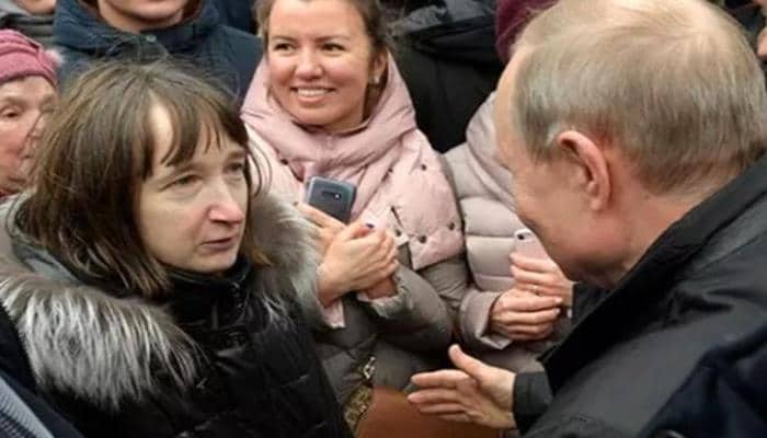 Qadın Putinə yaxınlaşıb sual verdi, prezident utandığından...