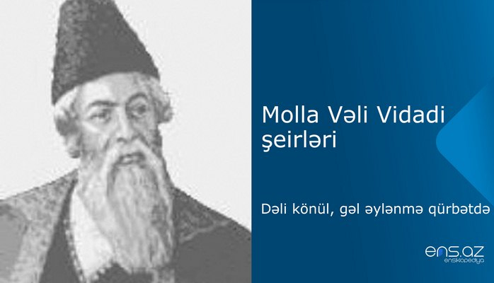 Molla Vəli Vidadi - Dəli könül, gəl əylənmə qürbətdə
