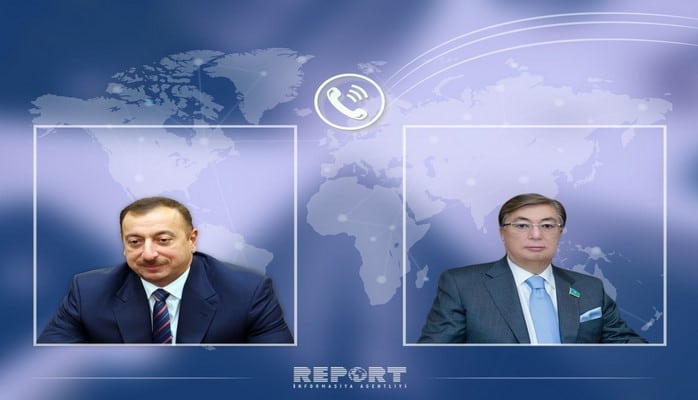 Президент Ильхам Алиев поздравил президента Казахстана Касым-Жомарта Токаева