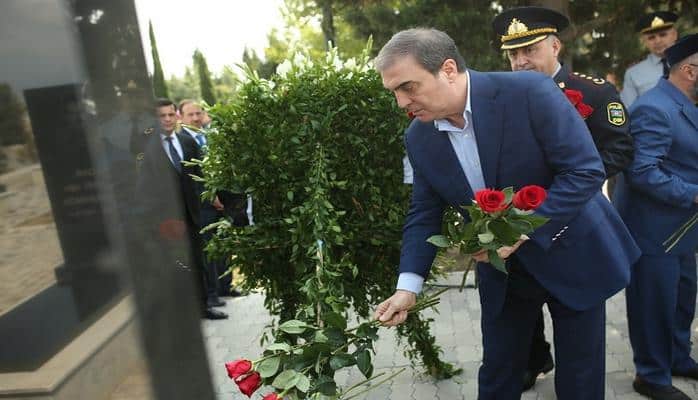 Gəncədə şəhid polislərin xatirəsi anılıb