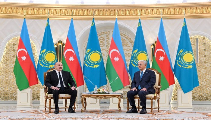 Astanada İlham Əliyevin Kasım-Jomart Tokayev ilə təkbətək görüşü olub