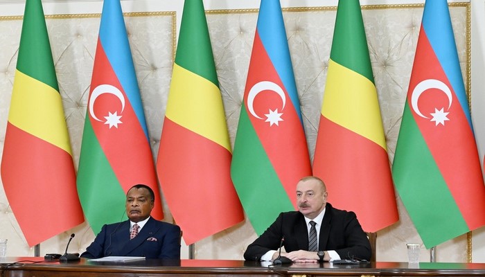 Azərbaycan və Konqo prezidentləri mətbuata bəyanatlarla çıxış ediblər