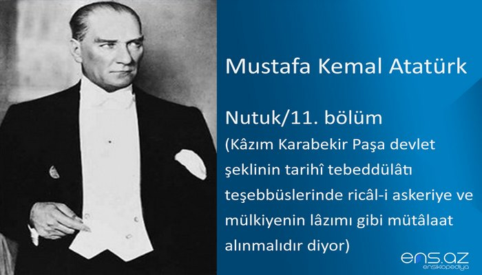 Mustafa Kemal Atatürk - Nutuk/11. bölüm