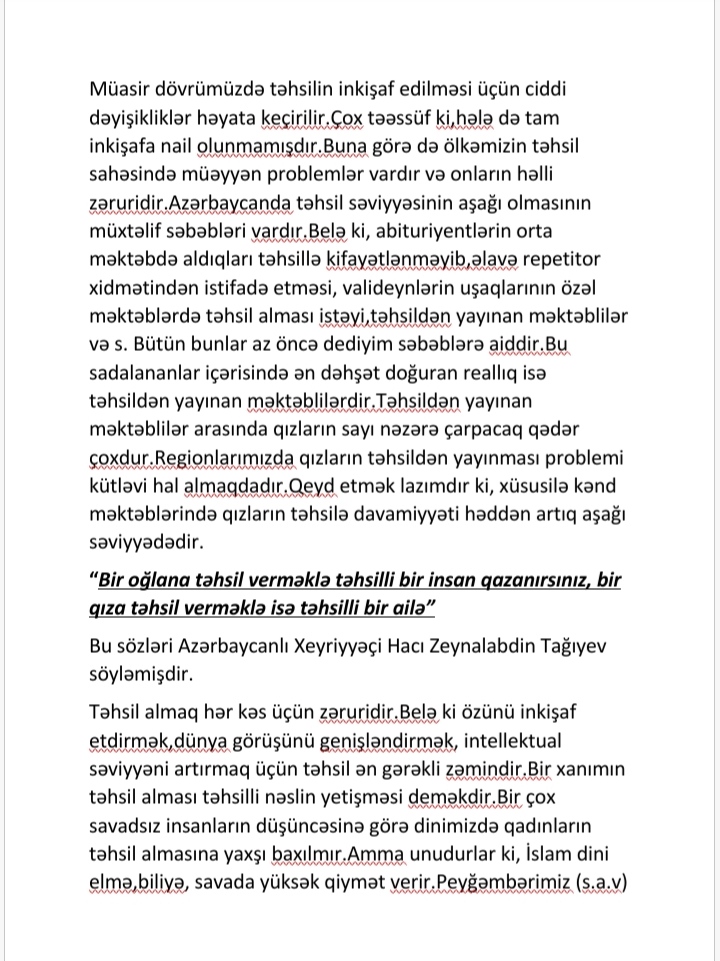 Təhsil problemləri