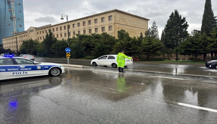 Baş Dövlət Yol Polisi İdarəsindən yağışlı hava şəraiti ilə bağlı XƏBƏRDARLIQ