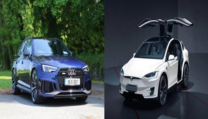 Универсал Audi RS4 проиграл электрокару Tesla Model X в дрэг-рейсинге