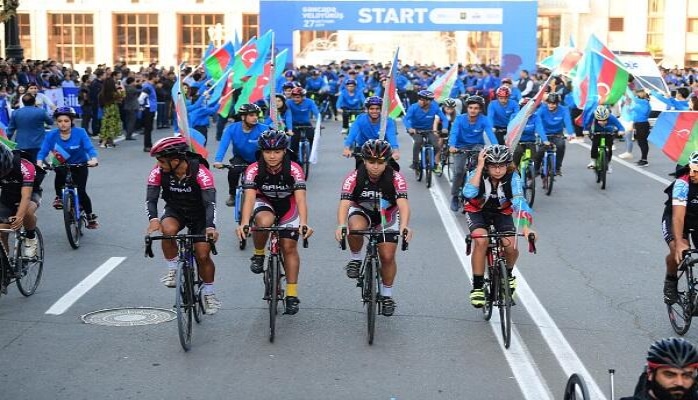 Gəncədə velosiped yürüşü