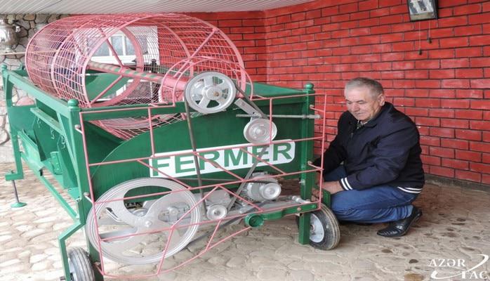 Qusarlı fermer bir gündə 50 tona yaxın kartof çeşidləyə bilən aqreqat düzəldib