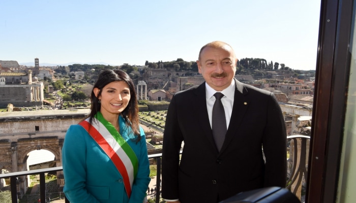 Prezident İlham Əliyev Roma şəhərinin meri ilə görüşüb