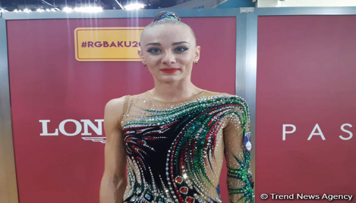 В зале Арены гимнастики в Баку невероятно красиво - словенская гимнастка