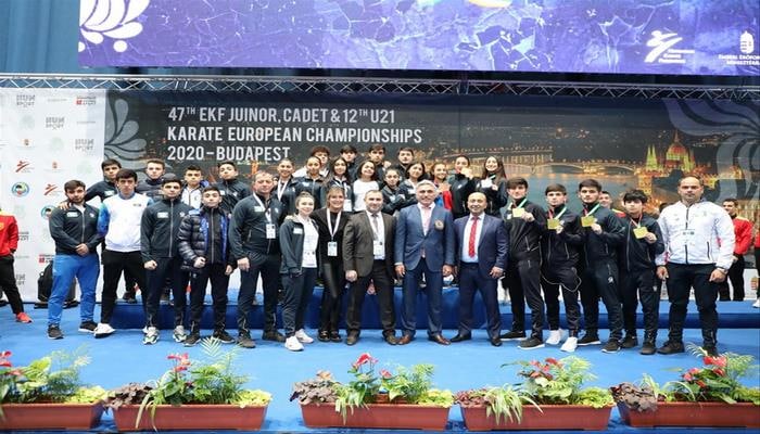 Karateçilər Avropa çempionatını 8 medalla başa vurublar