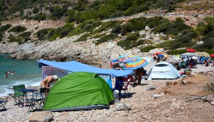 Datça'da kamp alanları dışında çadır kuranlara ağır para cezaları uygulanacak