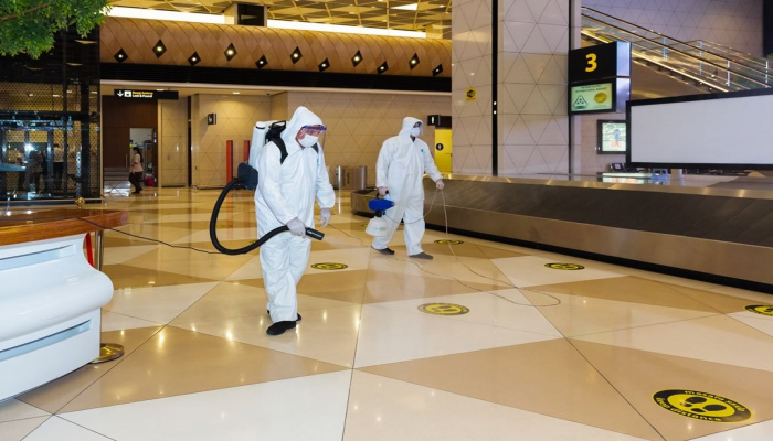 В Международном аэропорту Гейдар Алиев проведена масштабная  дезинфекция