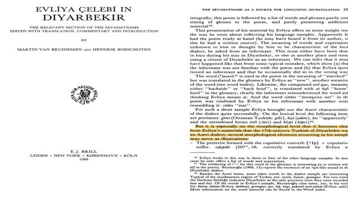 17-ci yüzildə Diyarbəkirin əhalisi Azərbaycan türkləri olub- Sənəd