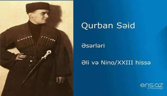 Qurban Səid - Əli və Nino/XXIII hissə