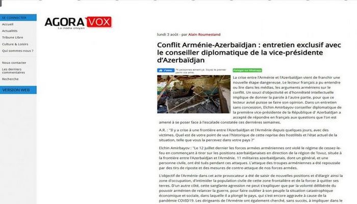 “Ermənistan-Azərbaycan münaqişəsi: Azərbaycanın Birinci vitse-prezidentinin köməkçisi ilə müsahibə”