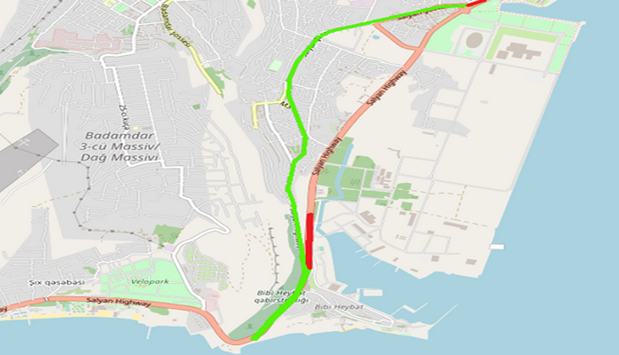 На ряде дорог Баку ограничено движение