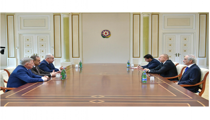 Президент Ильхам Алиев принял зампреда и главу комитета Совфеда России, председателя Народного собрания Дагестана